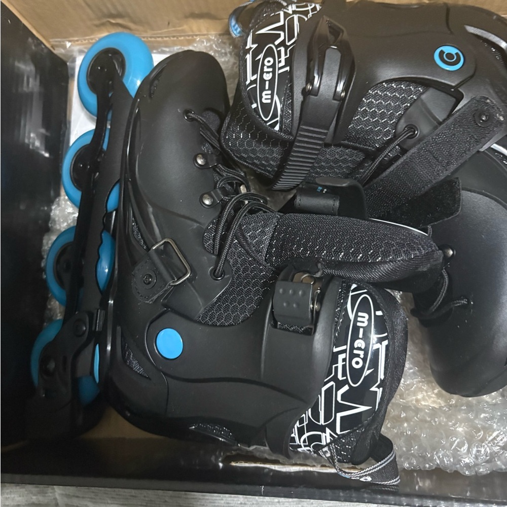 Micros Black and Blue Kids Rollerblades